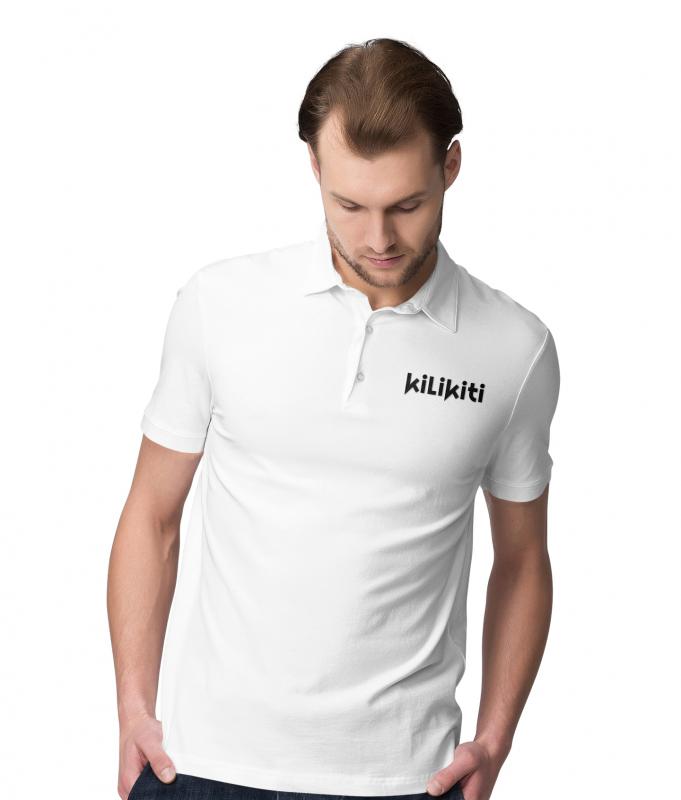 Erkek Spor T-Shirt Polo Yaka Beyaz