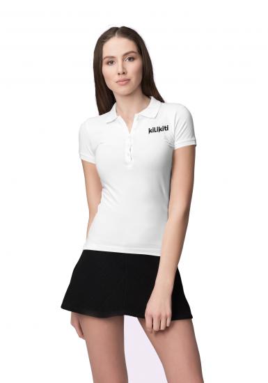 Kilikiti Kadın Spor T-Shirt Polo Yaka Beyaz