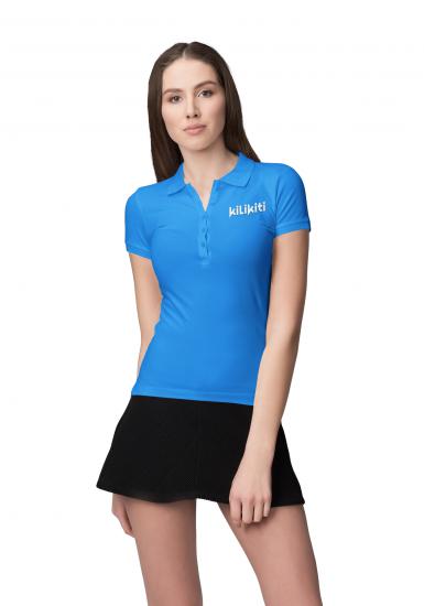 Kilikiti Kadın Spor T-Shirt Polo Yaka Mavi