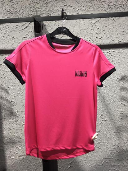 Kilikiti Unisex Çocuk Spor T-Shirt Bisiklet Yaka  Fuşya