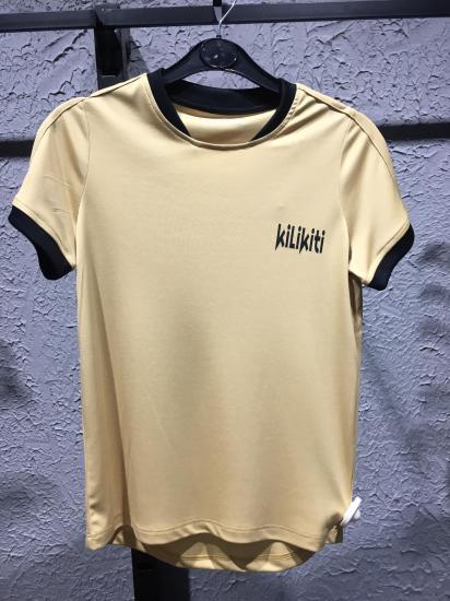 Kilikiti Unisex Çocuk Spor T-Shirt Bisiklet Yaka  Gold