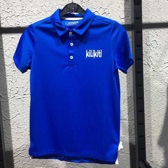 Genç Erkek/ Çocuk Spor T-Shirt Polo Yaka Saks mavisi