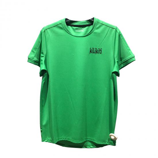 Unisex Spor T-Shirt Bisiklet Yaka Yeşil