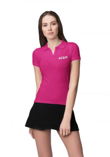 Kadın Spor T-Shirt Polo Yaka Fuşya